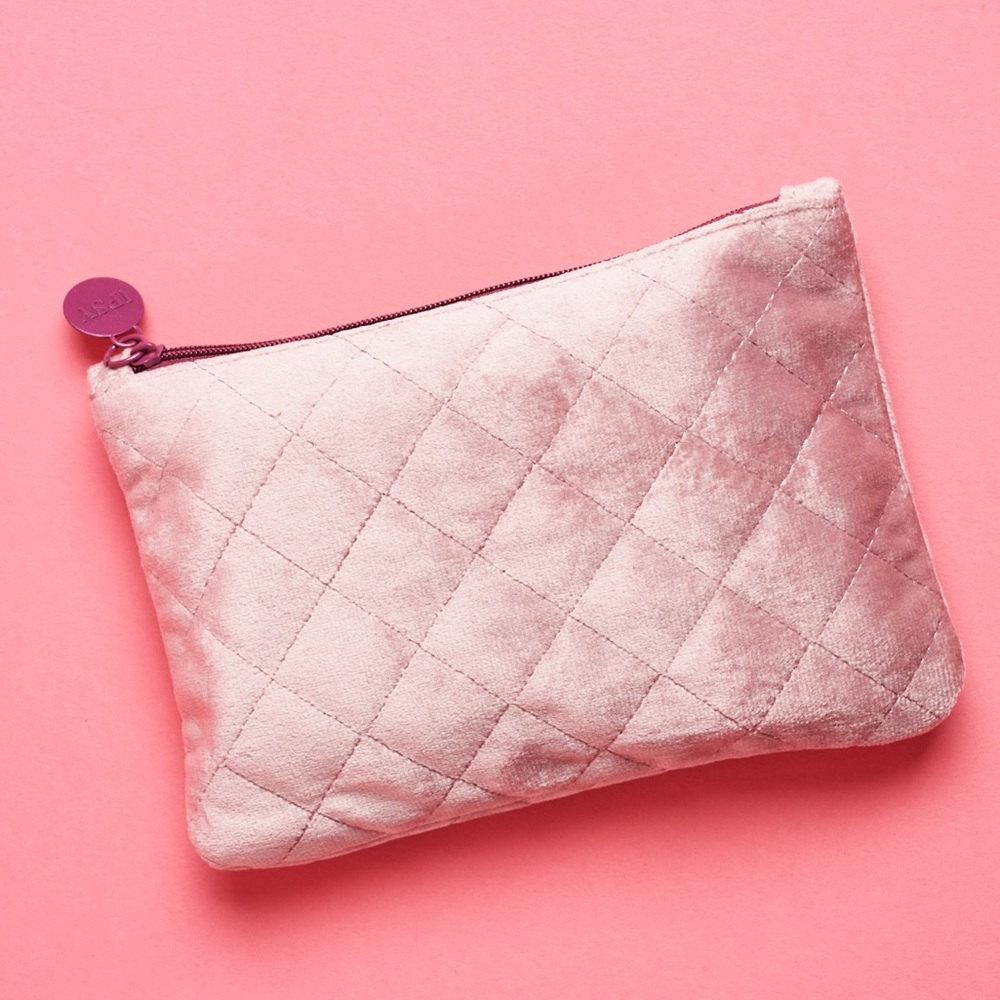 Ipsy Pink Velvet Glam Cosmetic Bag
